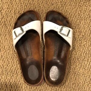 Birkenstock white sandal, size: 6/37